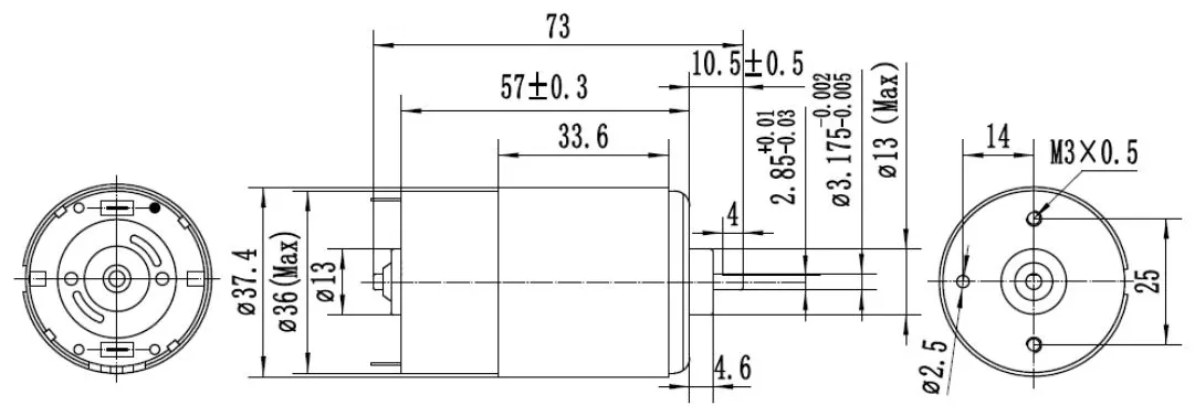 Outline drawing of the HRS-555SH