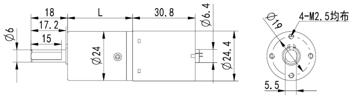 Outline drawing of the HS24JSX-370