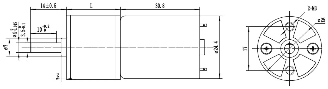 Outline drawing of the HS25ZJSX-370